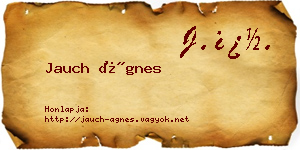 Jauch Ágnes névjegykártya
