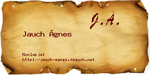Jauch Ágnes névjegykártya