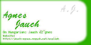 agnes jauch business card